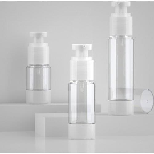 24PCS 15ML 30ML 50ML Empty Travel Cosmetic Skin Care Cream Bottle Airless Dispenser Airless Lotion Cream Pump Plastic Container