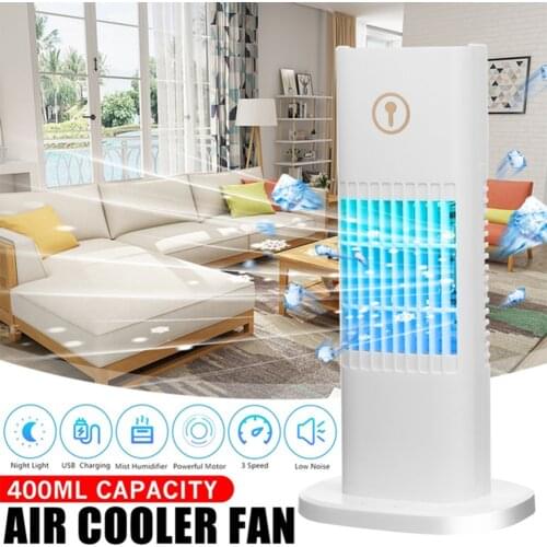 400ML Quiet Cooling Fan With 3-Speed Options, USB Powered Air Cooler Humidifier Purifier Light Desktop Air Cooler Fan For Home