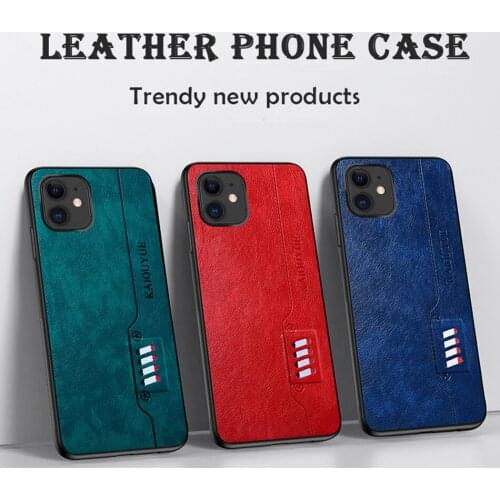 Business Leather Luxury Case for IPhone 11 Pro XS Max Case Vintage Shockproof Cover for IPhone SE 2020 7 8 Plus XR XS Case Coque