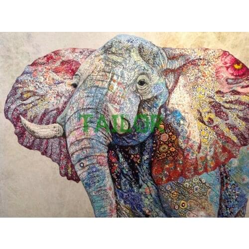 Home Decor Gift kit set Full square 5D diamond painting Cross stitch haft diamentowy Cuadros animal Mosaic colour Elephant art 5
