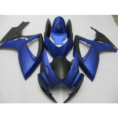 Injection mold top selling fairing kit for Suzuki GSXR600 06 07 deep blue black fairings set GSXR750 2006 2007 OT16