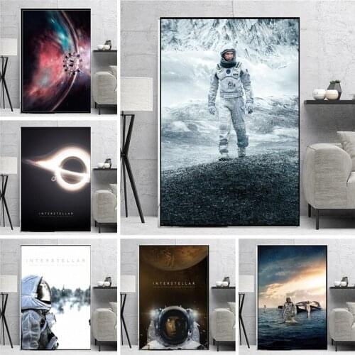 Space Universe Astronaut Interstellar Movie Wall Art Canvas Painting Poster and Print Picture Bedroom Home Artwork Decoration