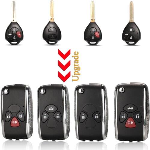 Kutery 10pcs 2/3/4 Buttons Remote Car Key Shell Case Fob For Toyota Avlon Crown Corolla Camry RAV4 Reiz Yaris Prado