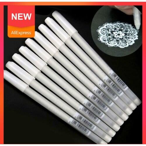 Black Card Hand-painted Highlighter White Marker White Marker Pen Art Drawing Pens Graphic Supplies Micro Markers Pigment W4O5