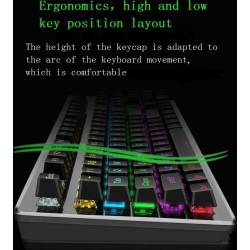 Mechanical keyboard e-sports game green axis 104 key computer wired keyboard