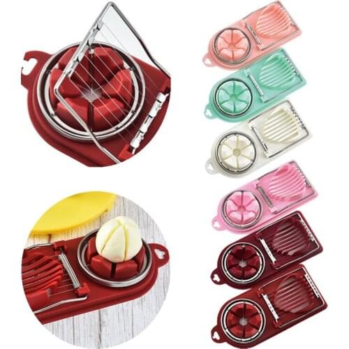 Stainless Steel Multifunctional Egg Cutter Stainless Steel Cutting Egg Slicer Slicing Gadgets Kitchen Accessories