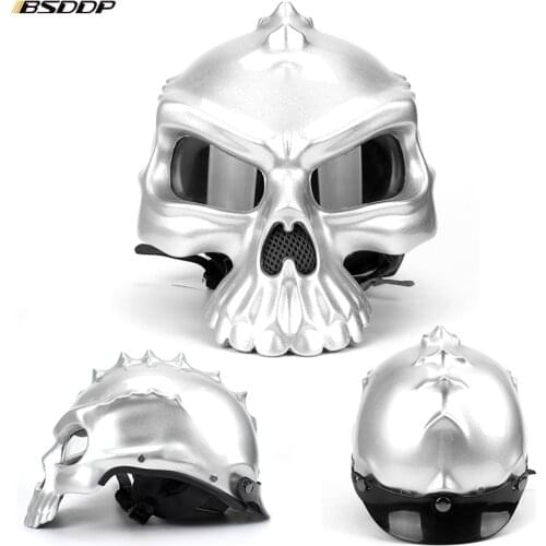New personality fashion Double Use Helmet Skull Motorcycle Helmet Half Face Helmets Capacetes Casco Retro Casque for Harley