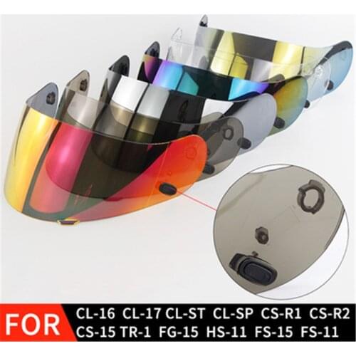 Motorcycle Helmet Visor UV-Proof for HJC CL-16 CL-17 CL-ST CL-SP CS-R1 CS-R2 Gold Iridiums Lens Visor Mask