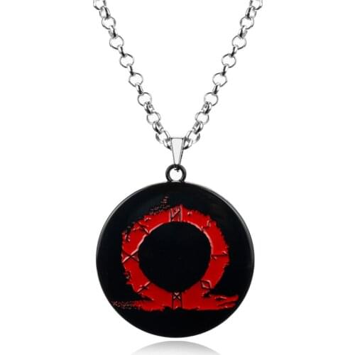 MQCHUN Fashion God of War Necklaces Kratos Ares Logo Pendant Rope Chain Fashion Jewelry for Women and Men Jewelry-30