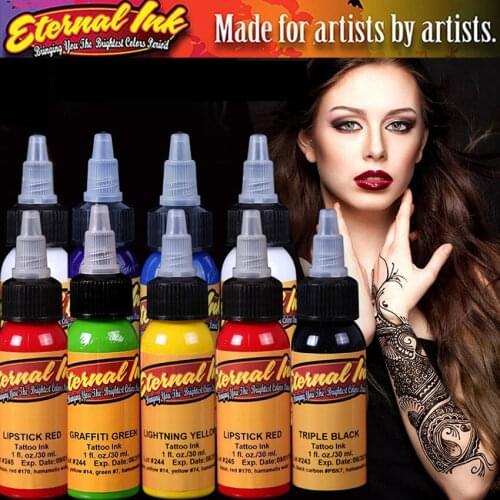 50Pcs body painting eternal tattoo ink set permanent makeup coloring pigment eyebrow eyeliner tattoo paint body painting ink