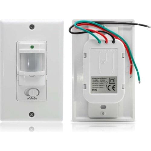 Detection Automatic Sensor Light Switch Infrared Home AC Convenient To Use. Wall Occupation Easy To Install PIR White 110v