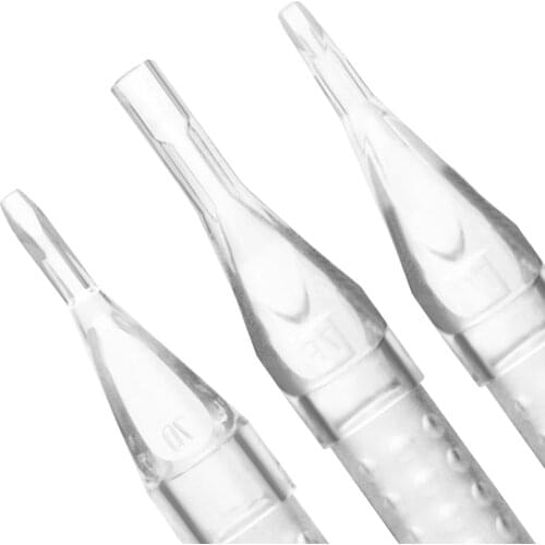 Premium Tattoo Disposable Tips With Sterilization Packaging Work Together With Tattoo Needle And Grips 50pcs Round Flat Diamond