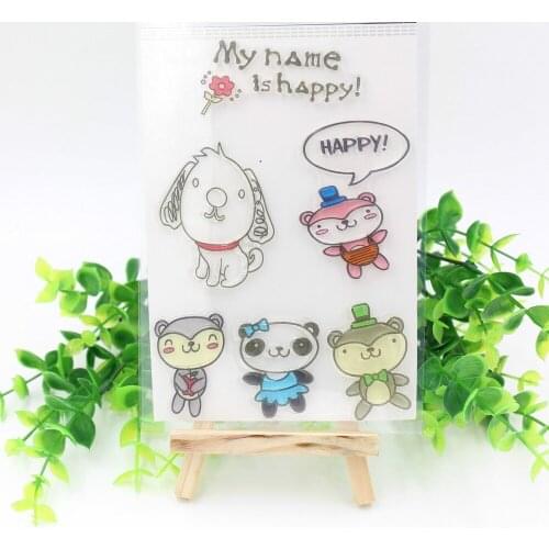 Lovely Animals Transparent Clear Silicone Stamps for DIY Scrapbooking/Card Making/Kids Fun Decoration Supply