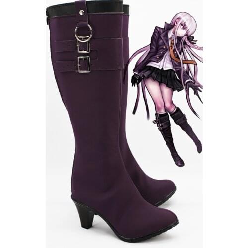 Anime Danganronpa Kirigiri Kyouko Cosplay Boots High Heel Shoes Halloween Cosplay Prop