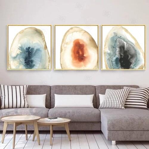 Nordic Abstract Elliptic Color Geometry Art Print Posters Wall Pictures Canvas Painting for Living Room Home Decor Unframed