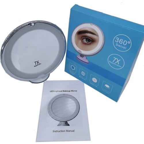 High Quality Bathroom Bedroom Makeup Vanity Mirror With 7X Enlarge Funtion