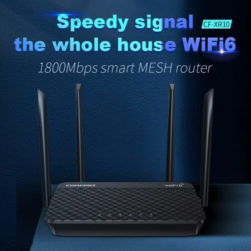 Wifi 6 Mesh Router 2.4G&5GHz Dual-Band Wireless Router Gigabit RJ45 Wan/Lan Smart Mesh Routing With 4 High Gain Antennas