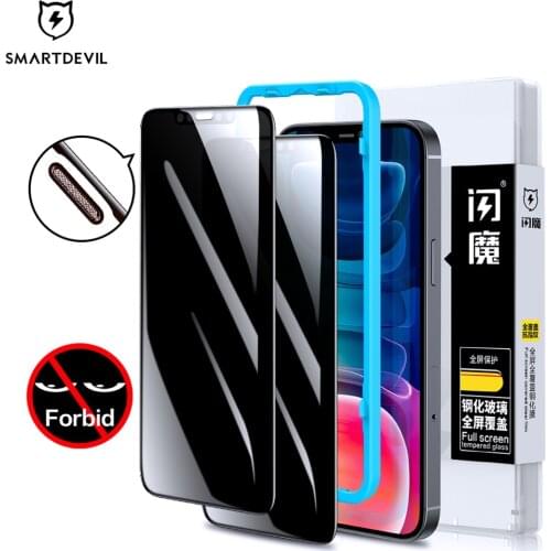 SmartDevil Anti-peeping Screen Protector For iPhone 12 12Pro 12 Pro max 12mini 6.1/6.7/5.4 inch Full Coverage Privacy Glass