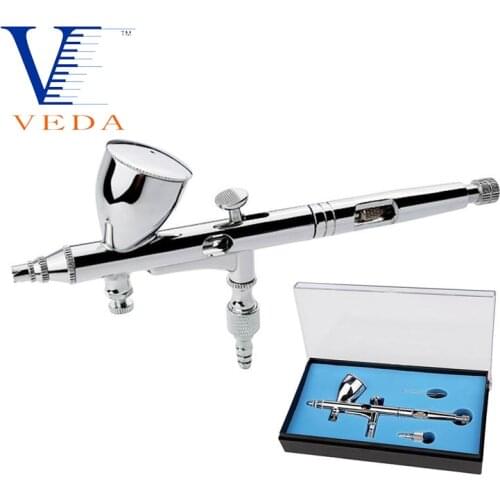 0.2mm Nozzle Airbrush 9cc Dual Action Trigger Spray Gun Gravity Feed Air Brush For Makeup Nail Body Tattoos Painting Cake Models