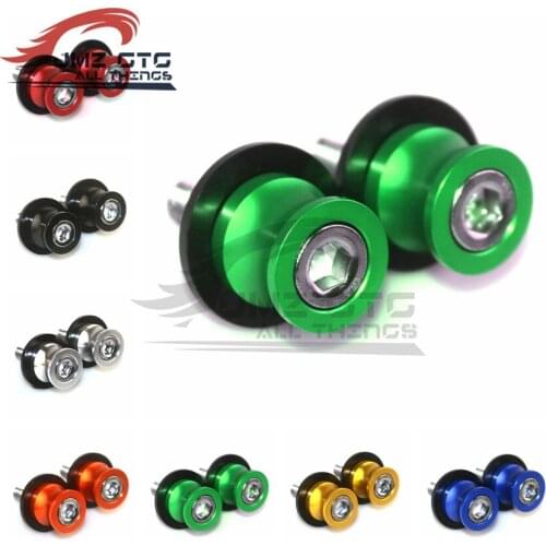 10MM Motorcycle CNC Aluminum Swingarm Spools Slider Stand Screw For Kawasaki ZX10R ZX6R ZX636 ZX12R ZX9R ZZR1400/ZX14R/ZX140with