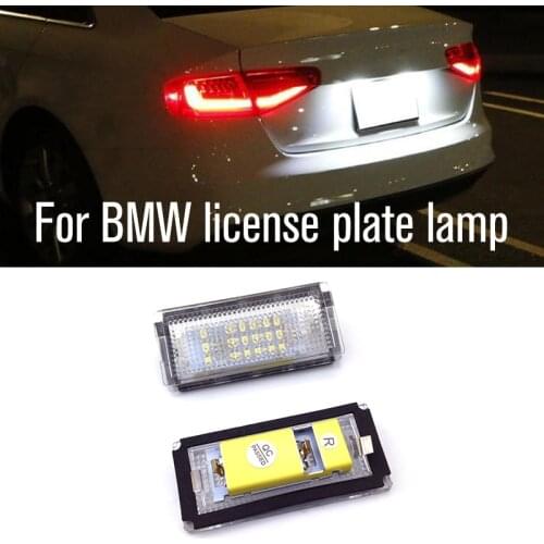 2pcs Error Free LED License Plate Light for BMW E46 4D 4-Door Sedan 5D Touring 98-05 3 Series 318i, 320i, 323i, 325i