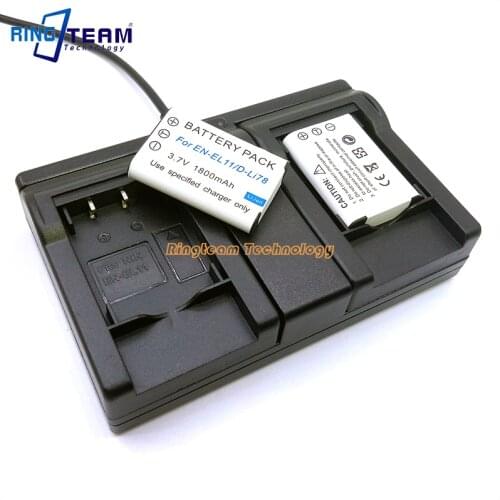2x BY1 NP-BY1 NPBY1 Battery & 1x USB Dual Charger for Sony Action Cam HDR-AZ1 Digital Cameras