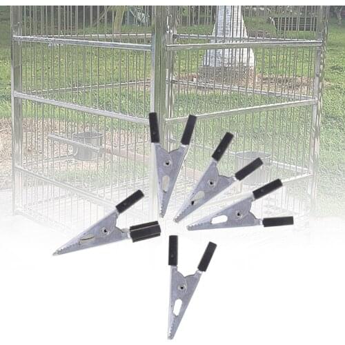 5pcs Cage Clip Parrots Birds Prevent Escape Metal Safety Door Lock Accessories, Practical Supplies For Parrot Birds Birds Toys