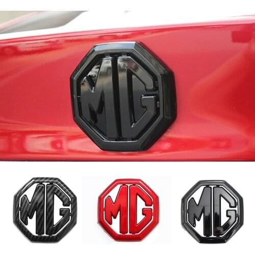For MG 6 MG ZS Car Accessories Emblem Auto Sticker 3D Badge Steering Wheel Cover Morris Garage Logo Tail Front Grille Decoration