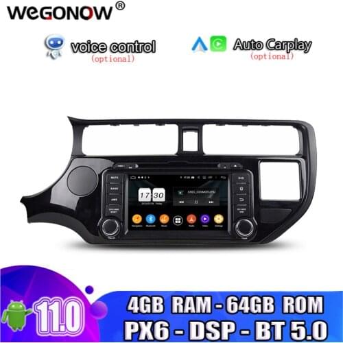 TDA7851 DSP IPS Android10 Octa Core 4G 64GB ROM Car DVD Player Bluetooth 5.0 Wifi GPS Map RDS Radio For kia K3 RIO 2011 2012