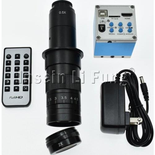 HD 16MP 1080P HDMI USB Digital Video Microscope Camera+130X 180X 300X 400X 600X Adjustable Magnification 25mm Zoom C-mount Lens