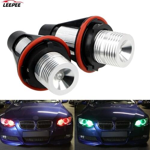 For BMW E39 E53 E60 E61 E63 E64 E65 E66 E87 525i 530i xi 545i M5 2pcs LED Angel Eyes Marker Light Bulbs Error Free Car Lamps
