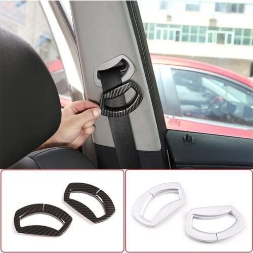For BMW X3 E83 2006-2010 ABS Chrome Plating/Carbon fiber/Car Front Seat Belt Cover Protection Decorative Cover Car Accessories