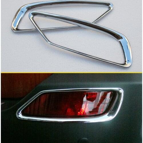 Chrome Rear Bumper Reflector Fog Light Cover Trims For 2013-2015 Toyota RAV4