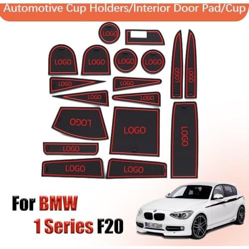Door groove mat non slip door slot cup mat For BMW 1series F20 accessories rubber cup mat door mat cup