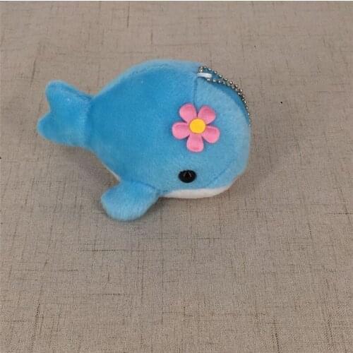 11CM Small Dolphin Keychain Plush Stuffed TOY DOLL ; Keys Pendant