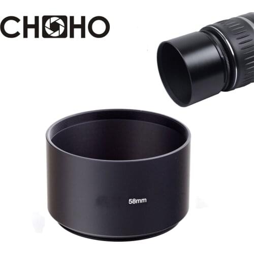 Camera Lens Hood Metal Tele Telephoto 49mm 52mm 58mm 55mm 62mm 67mm 72mm 77mm 82mm Screw-in Tubular For Canon Nikon Sony Leica