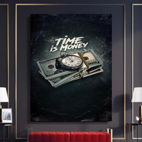 Modular picture canvas print retro painting money wall art nordic quote poster home living room decoration