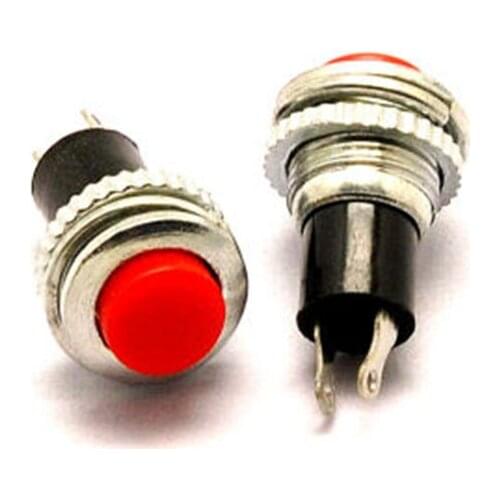 Power supply self reset doorbell button ds-316 10mm red thread lock free switch (5pcs)