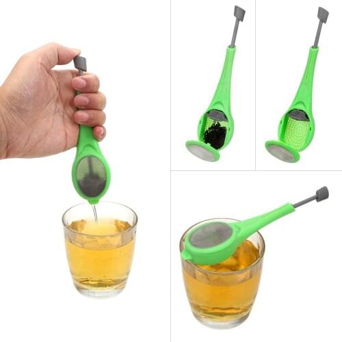 Coffee & Tea Strainer Tea Infuser Plastic Measure Swirl Steep Star Press Reusable Tea bag Built-in plunger