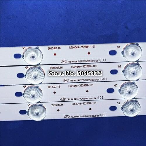 4pcs LED Backlight strip for LISTWA LED 40" Avera 40AER10 40EQX10 LGL4049-3528BH-101 LED-4067T2CS