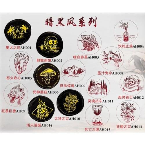 Dark Evil skeleton wax seal Metal head wood handle,Scrapbooking wax copper stamp,league DIY gift ancient seal stamp High Quality