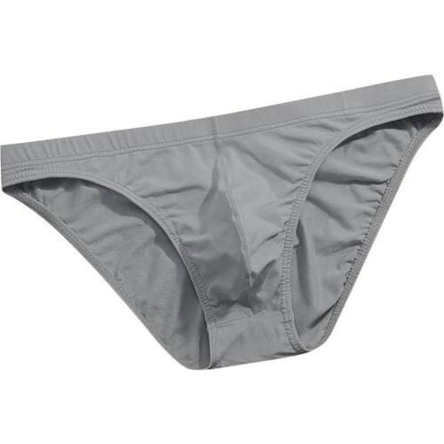 Underwear Men Y-Front Briefs Mid Waist One Piece Semi-Transparent Breathable Under Pants Sissy Ropa Interior Hombre 2021 Male