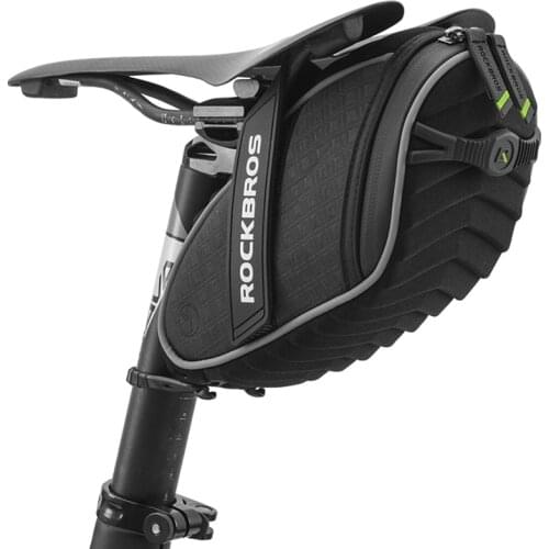 ROCKBROS Bicycle Saddle Bag 3D Shell Rainproof Reflective Shockproof Cycling Bike Tube Rear Tail Seatpost Bag Bike Accessories