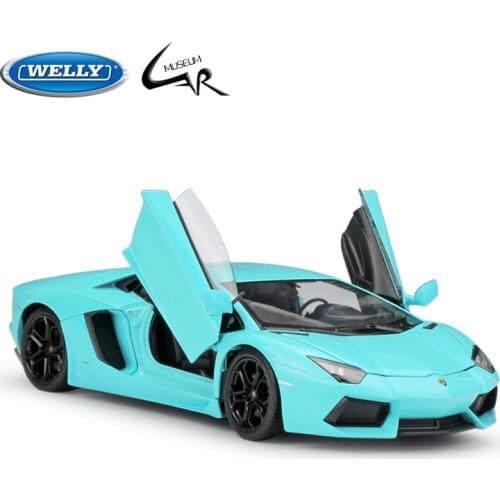 Welly 1:24 Lamborghini Aventador LP700-4 Metal Diecast Rally Scale Car Model Kit Display Collections Gift Toy