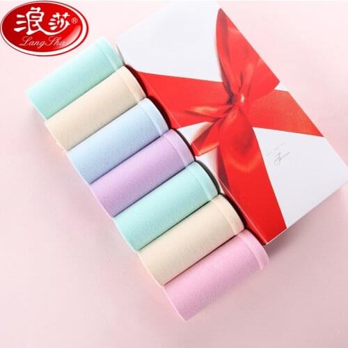 LANGSHA 7Pcs/Lot Women Panties Soft Cotton Underwear Low Waist Comfort Sexy Girls Solid Panty Ladies Seamless Briefs Size XXL