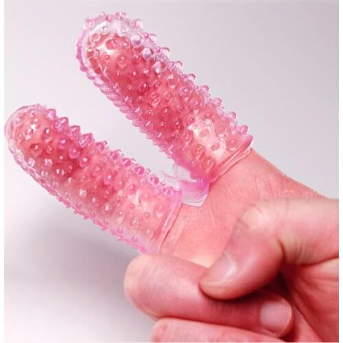 1 Pair Finger Sleeves Clitoris Stimulate G Spot Massage Sex Toys For Woman Penis Sleeves Exotic Accessories For Couples