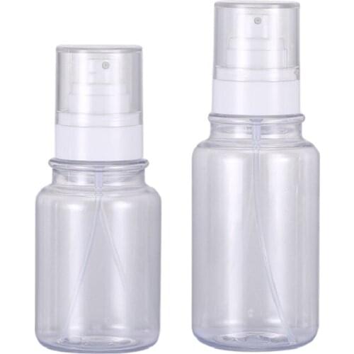 120ml New Clear PET Plastic Bottle White Spray Pump Transparent Lid 170ml Refillable Vials Cosmetic Packaging Container 20pieces