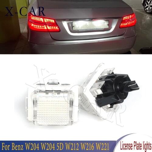 X-CAR 2pcs LED License Plate lights For Mercedes-Benz W204 5D W212 W216 W221 W207 No Error Number License Plate lights