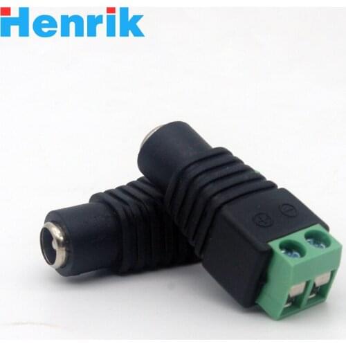 20 / 50 / 100Pcs/lot 5.5/2.1mm Female CCTV UTP Power Plug Adapter Cable DC/AC 2, Camera Video Balun