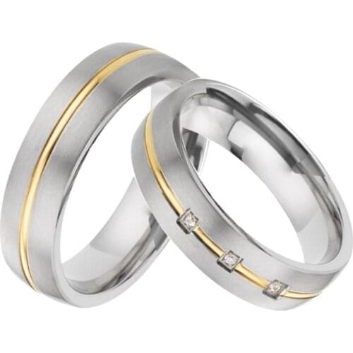 2019 Custom handmade Mens Anniversary Couple Ring titanium jewelry bridal engagement wedding Rings for women